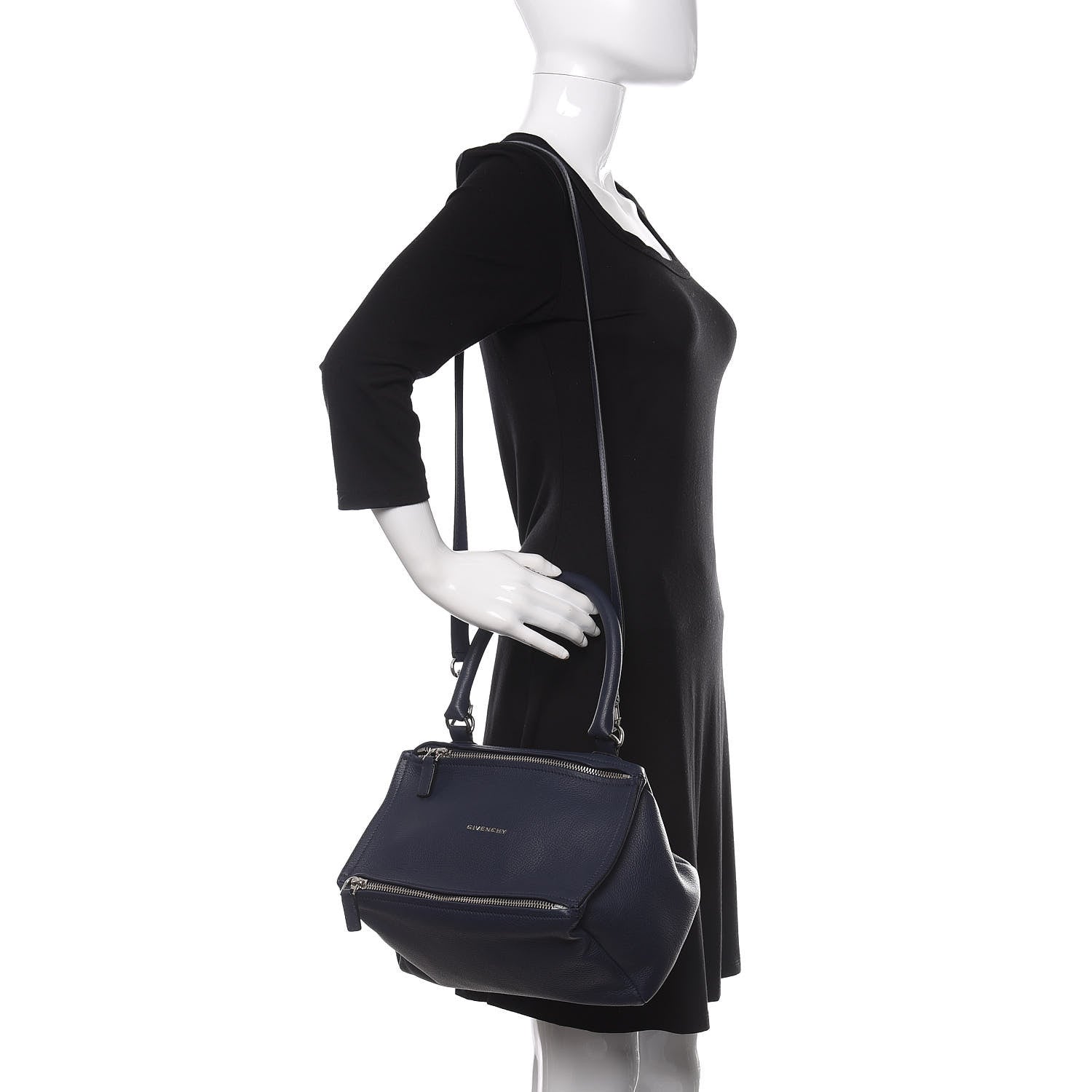 Givenchy Sugar Goatskin Small Pandora Deep Blue 2 of 10