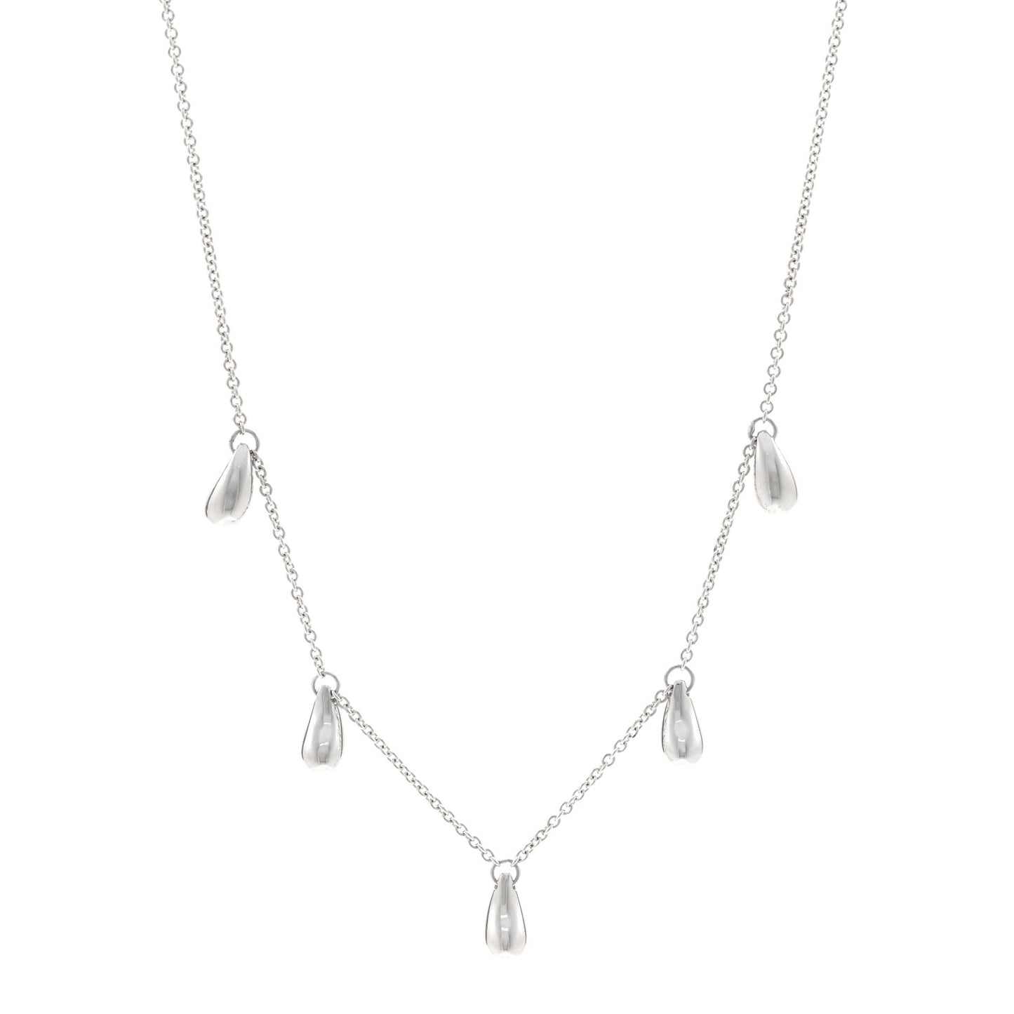 Sterling Silver Elsa Peretti Teardrops Necklace