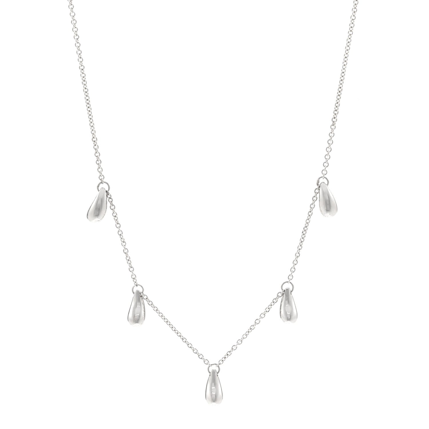 Tiffany Sterling Silver Elsa Peretti Teardrops Necklace 1 of 4