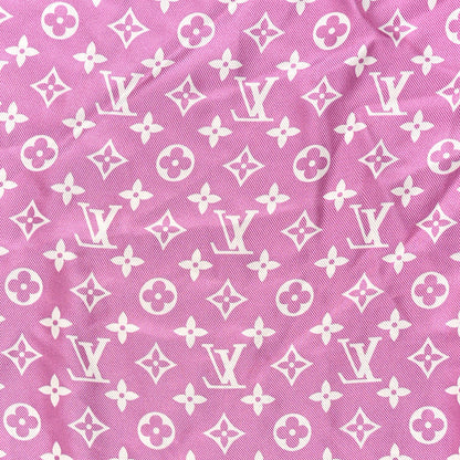 Louis Vuitton Silk Monogram Square Scarf Purple Pink 2 of 3