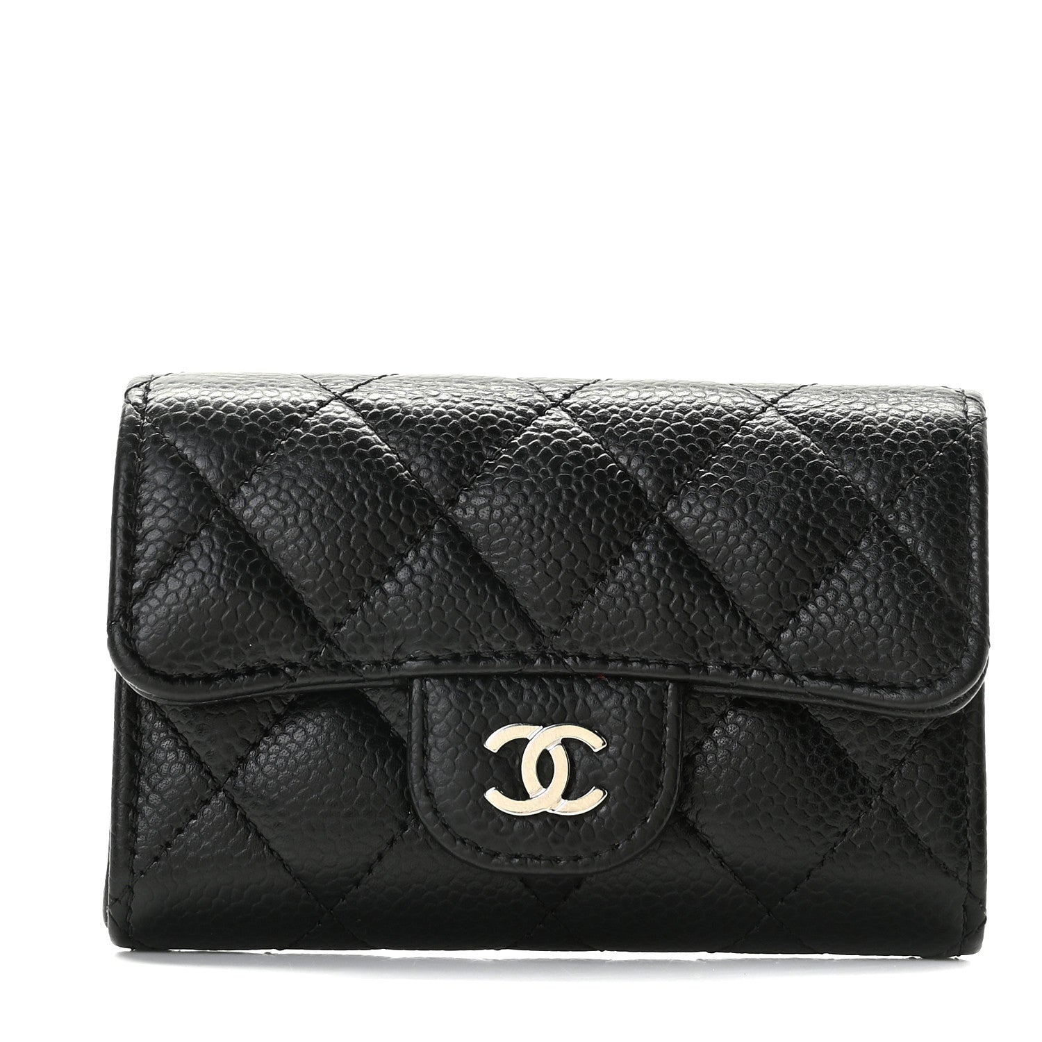 Chanel Caviar Quilted Flap Card Holder Black 1 of 8