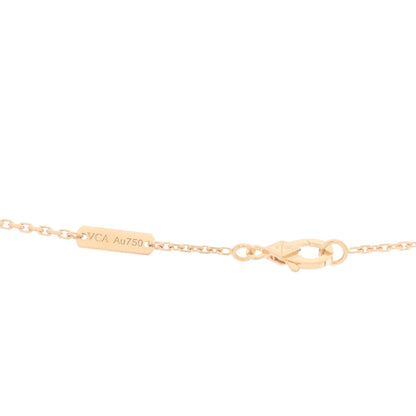 Van Cleef & Arpels 18K Rose Gold Gray Mother of Pearl Vintage Alhambra Pendant Necklace 4 of 6