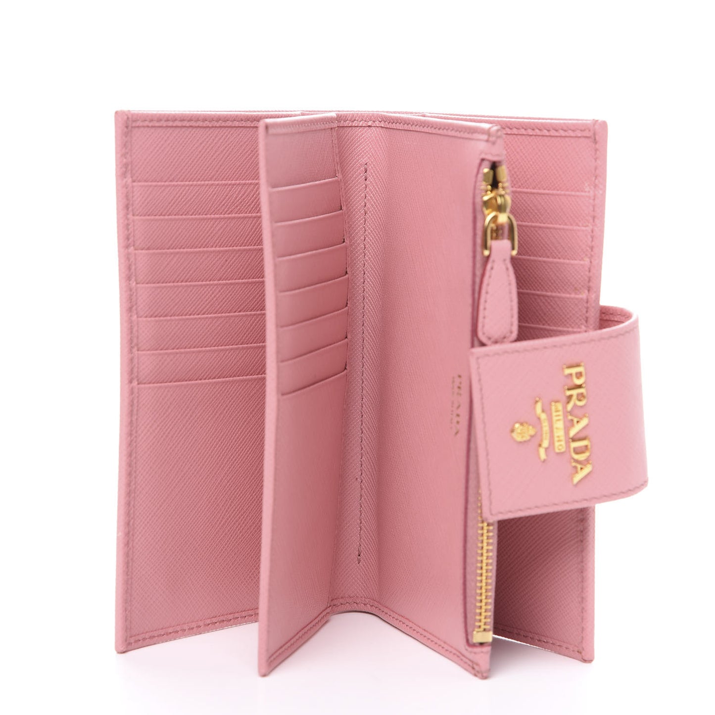 Saffiano Metal Tab Wallet Petalo