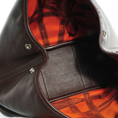 Hermes Swift Leather Bolduc Twilly Garden Party TPM Tote Chocolate 11 of 14