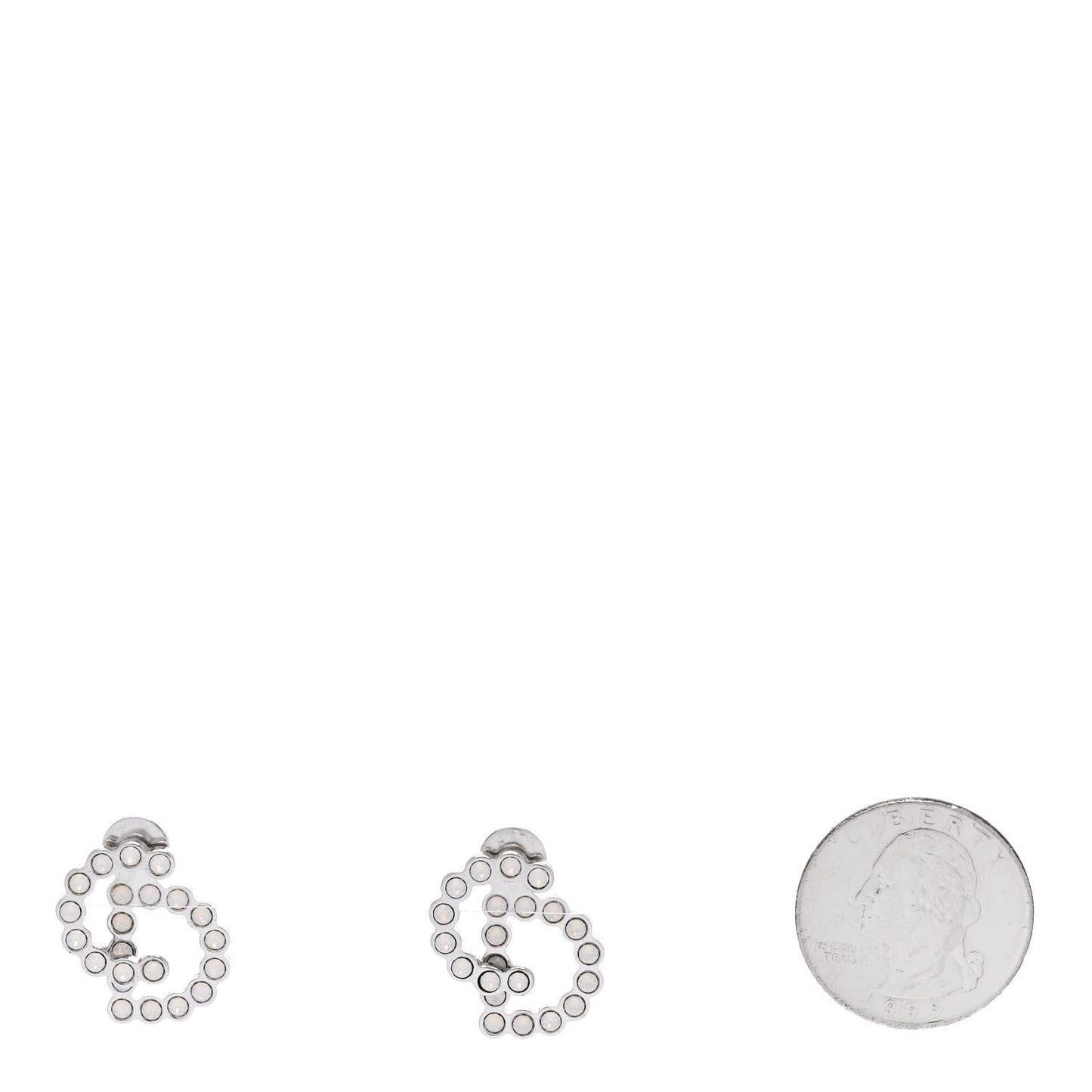 Crystal CD Earrings Silver