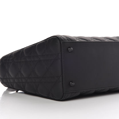 Christian Dior Ultra Matte Calfskin Cannage Medium Lady Dior Black 5 of 11