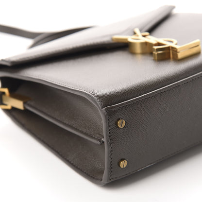 Saint Laurent Grain de Poudre Mini Classic Monogram Cassandra Top Handle Pebble 6 of 10