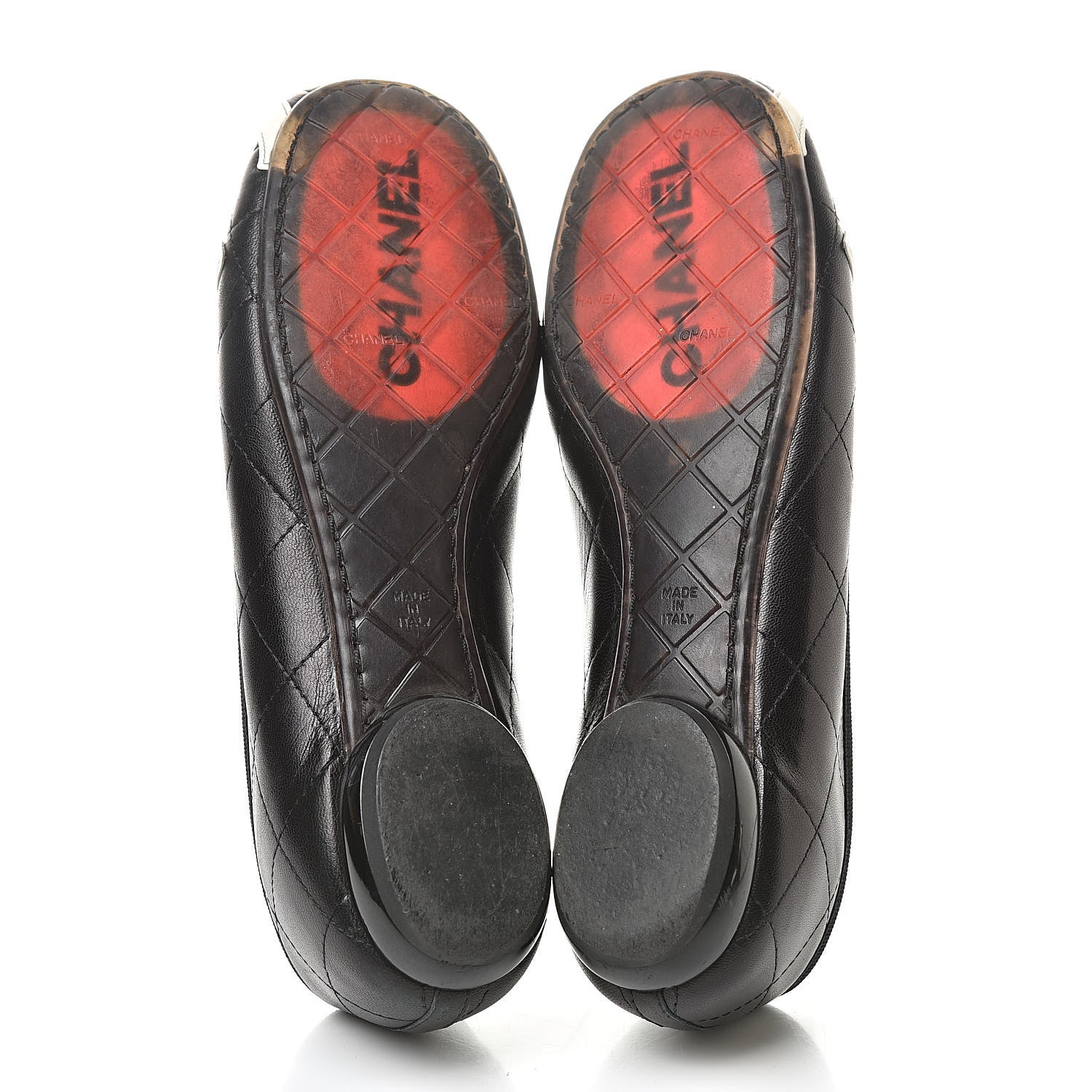 Chanel Lambskin Cambon Quilted Ballerina Flats 37 Black 7 of 12