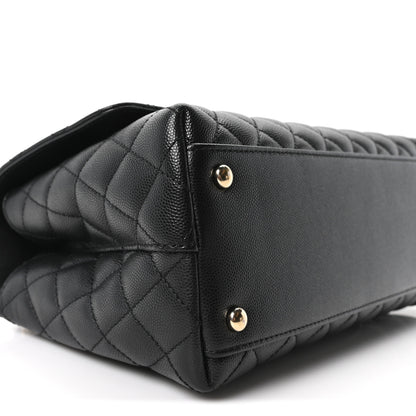 Chanel Caviar Quilted Small Coco Handle Flap Black 9 of 11