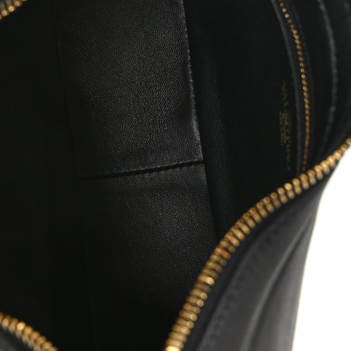 Calfskin Stud Sign Zip Hobo Black