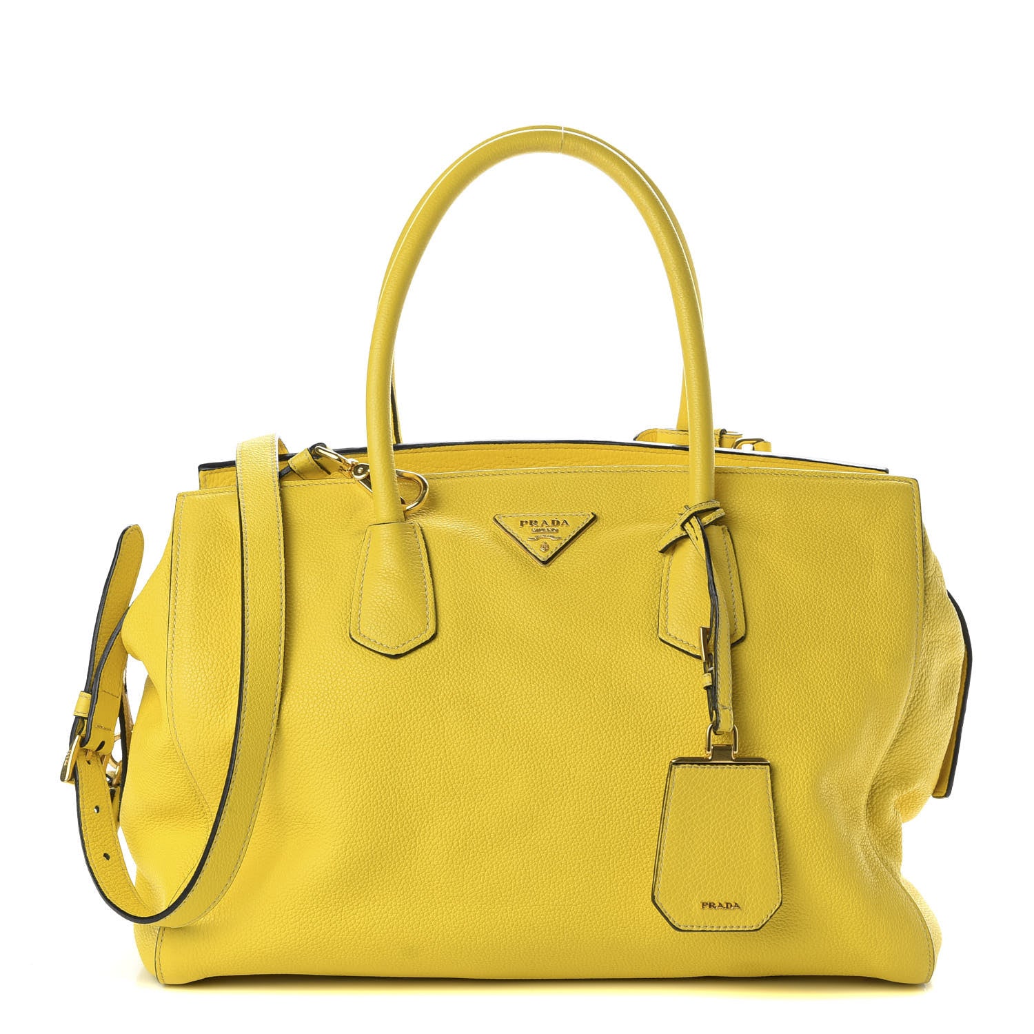 Prada Vitello Grain Tote Girasole 1 of 8