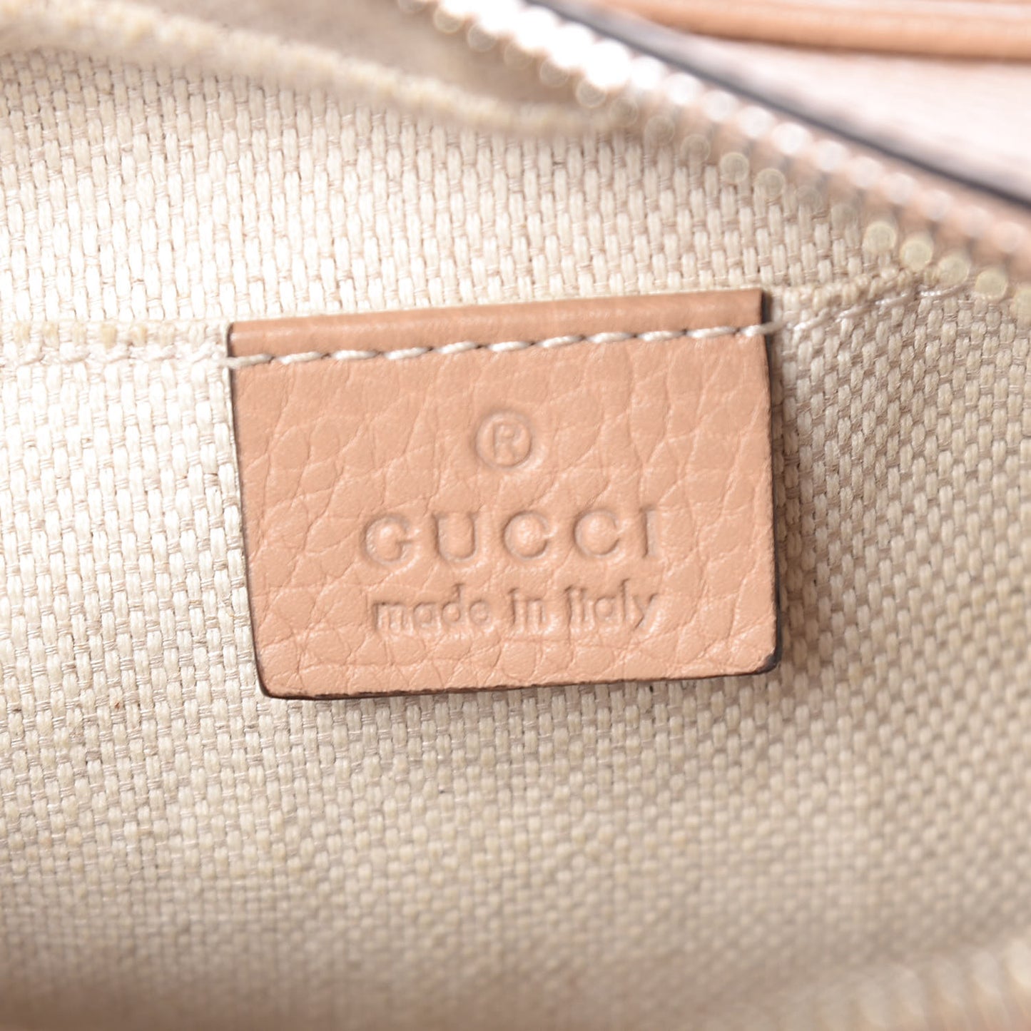 Pebbled Calfskin Small Soho Disco Bag Rose Beige