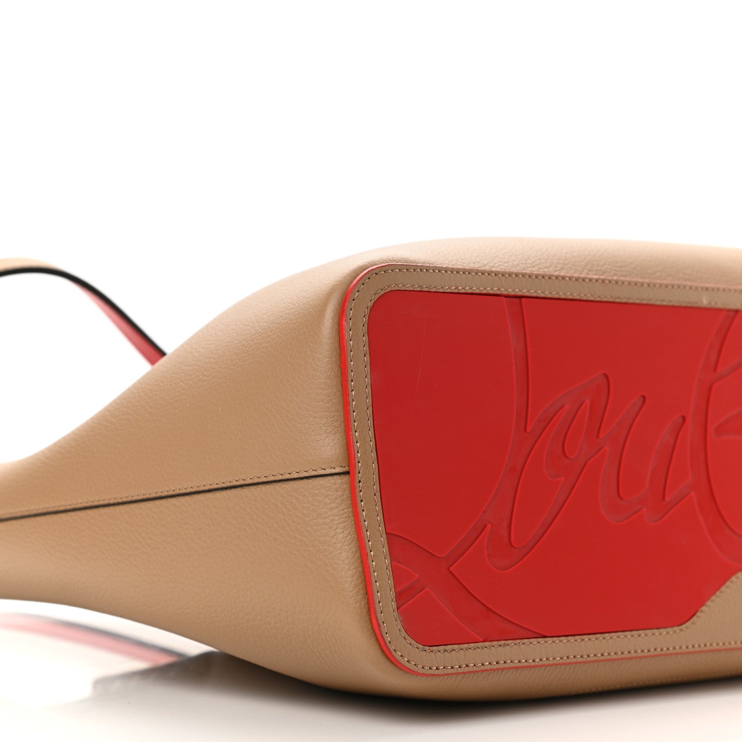 Christian Louboutin Calfskin Large Cabarock Spikes Tote Nude 8 of 9