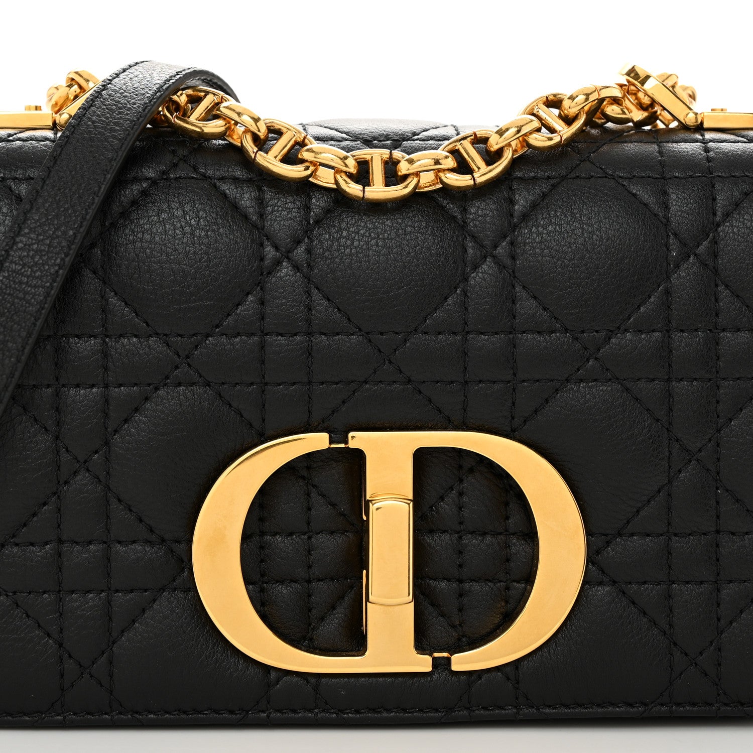 Christian Dior Calfskin Cannage Small Caro Bag Black 8 of 11