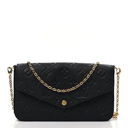 Louis Vuitton Empreinte Pochette Felicie Chain Wallet Black 3 of 8