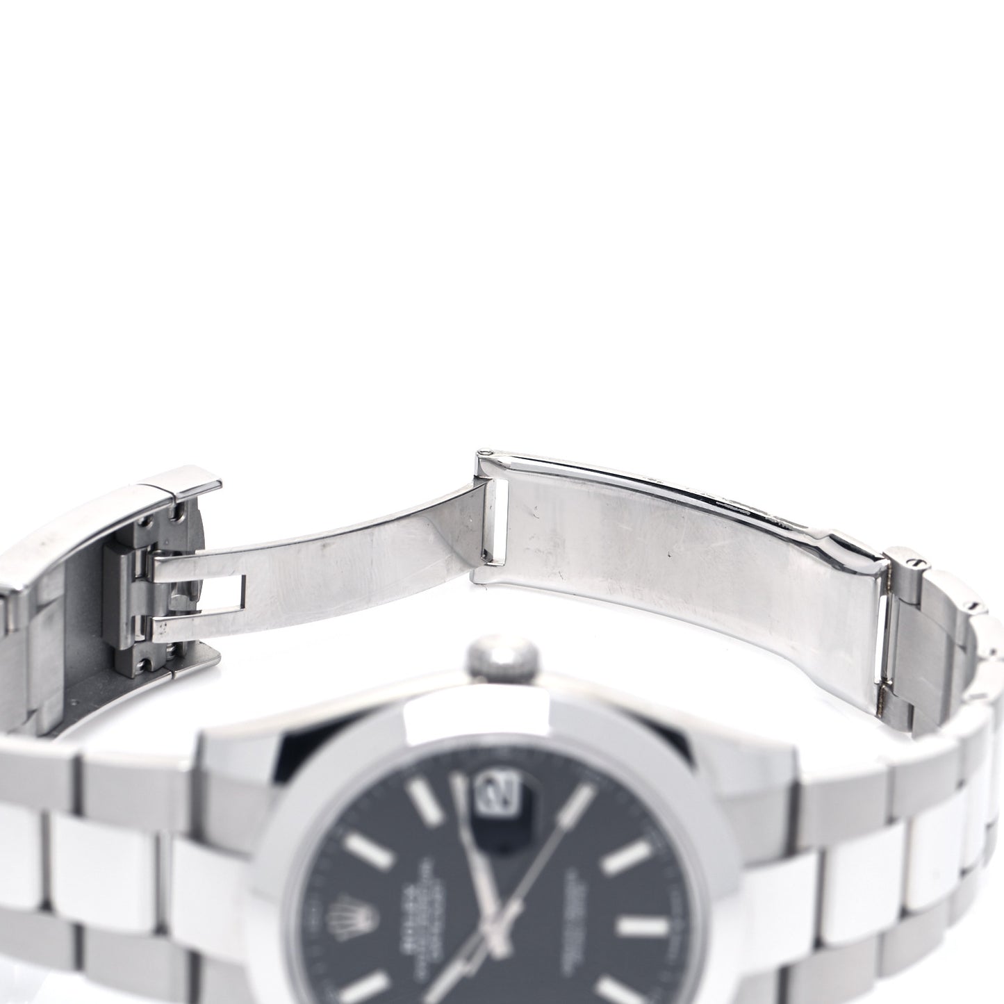 Stainless Steel 41mm Oyster Perpetual Datejust Watch Black 126300
