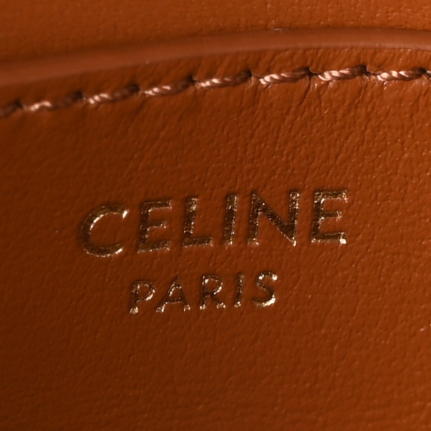 Triomphe Canvas Calfskin Tabou Clutch on Strap Tan