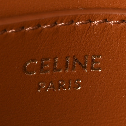 Celine Triomphe Canvas Calfskin Tabou Clutch on Strap Tan 6 of 9