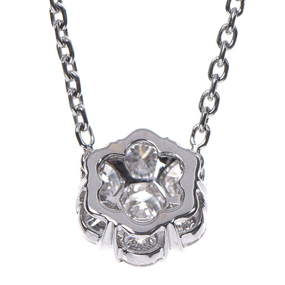 Van Cleef & Arpels 18K White Gold Diamond Large Fleurette Pendant Necklace 14 of 18