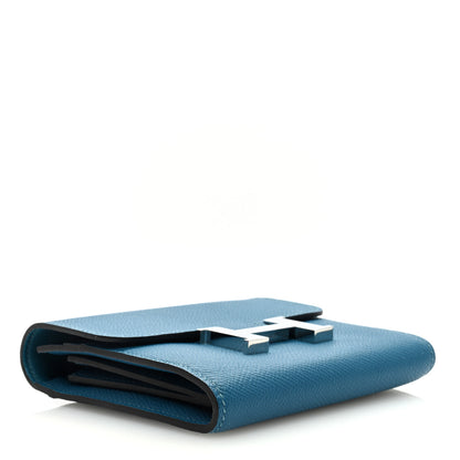 Hermes Epsom Constance Compact Wallet Bleu Izmir 4 of 6