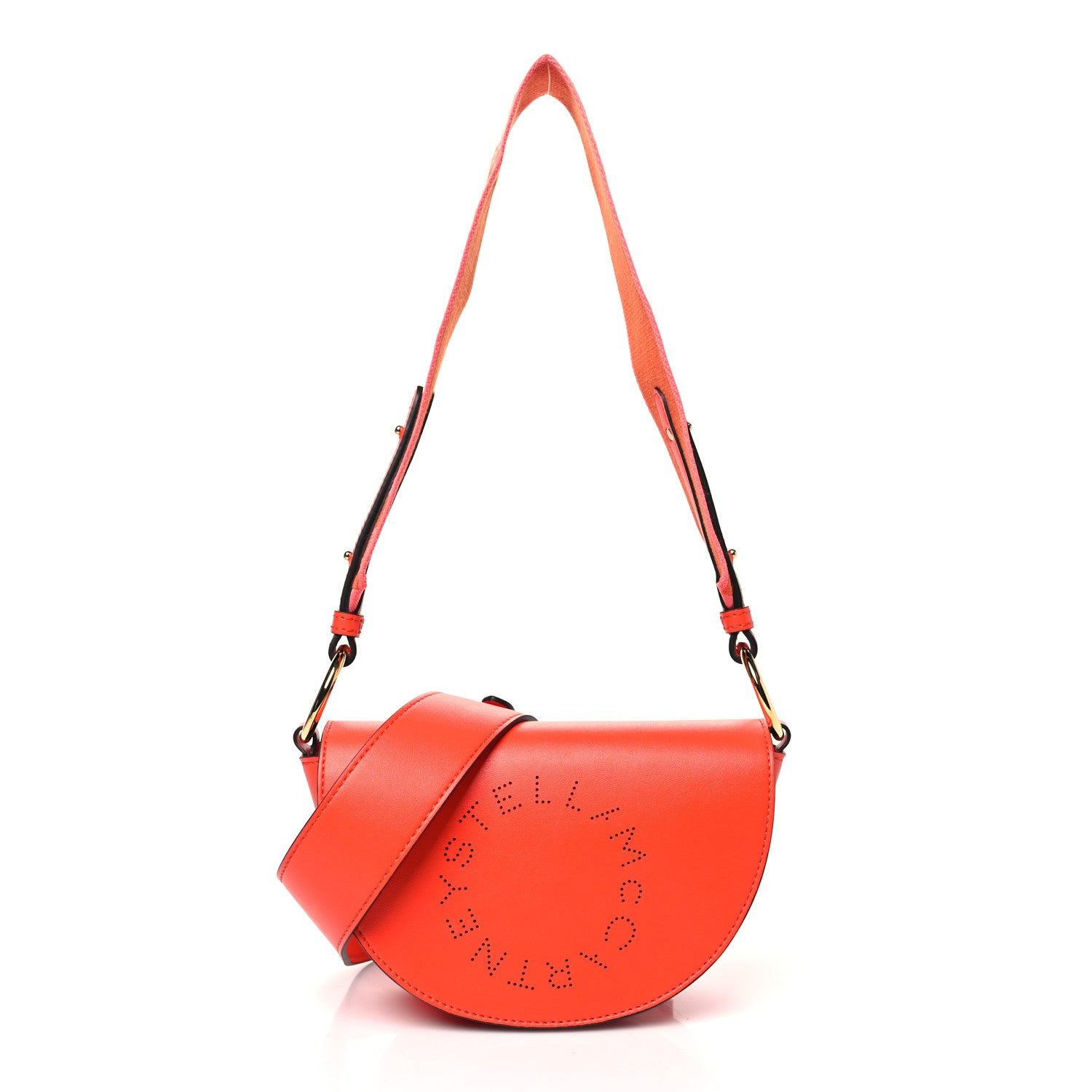 Stella McCartney Eco Soft Alter Nappa Perforated Logo Mini Marlee Flame 1 of 10