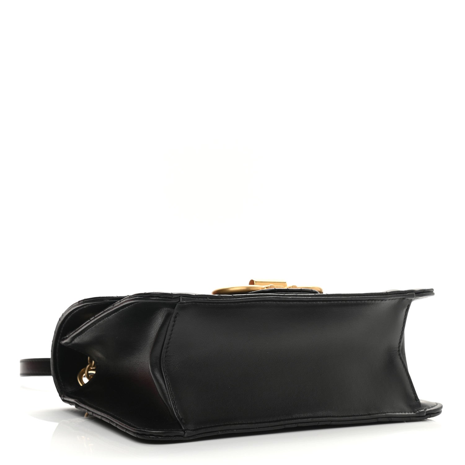 Salvatore Ferragamo Calfskin Quilted Gancini Flap Bag Black 3 of 11