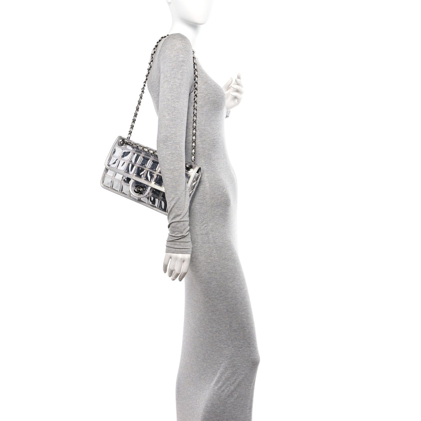 Vinyl Large Ice Cube Flap Silver