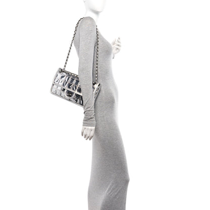 Chanel Vinyl Large Ice Cube Flap Silver 2 of 19
