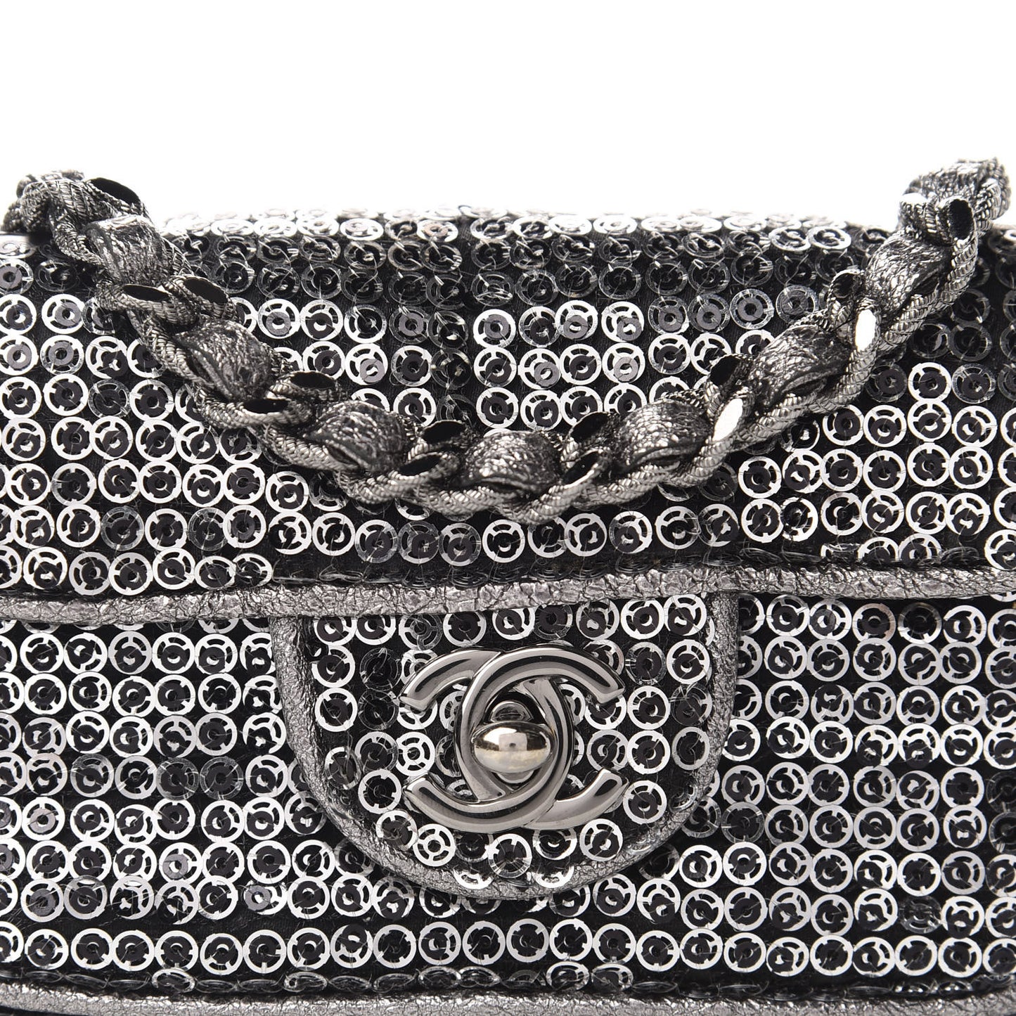 Sequin Micro Flap Dark Silver