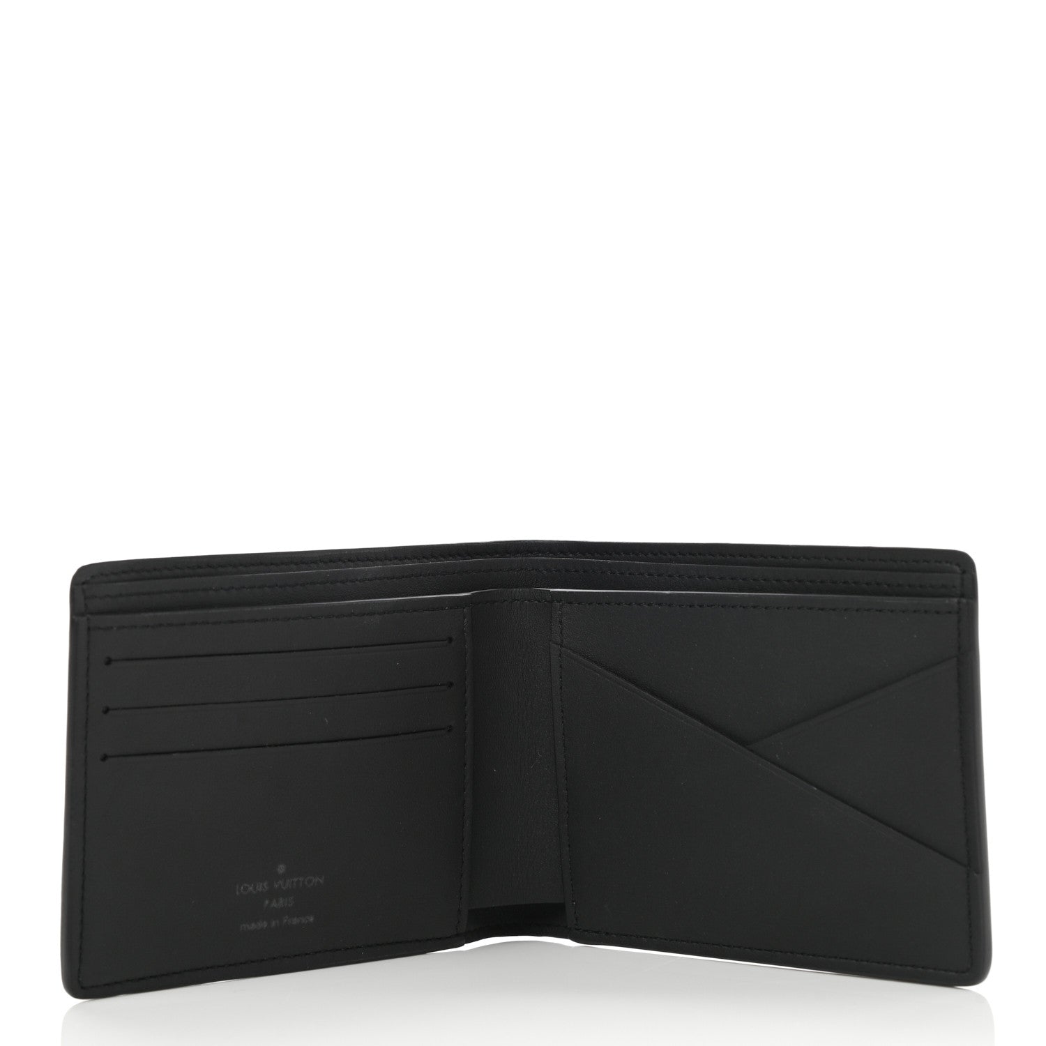 Louis Vuitton Calfskin Monogram Shadow Multiple Wallet Black 5 of 7