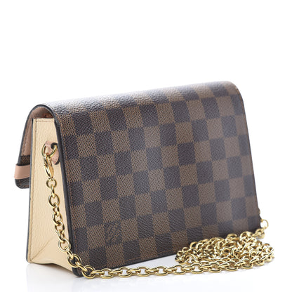 Louis Vuitton Damier Ebene Vavin Chain Wallet Creme 3 of 12