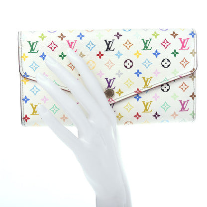 Louis Vuitton Monogram Multicolor Sarah Wallet NM White Litchi 2 of 8