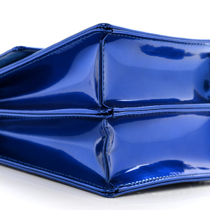 Christian Dior Metallic Calfskin Studded Vertical Diorama Blue 9 of 12