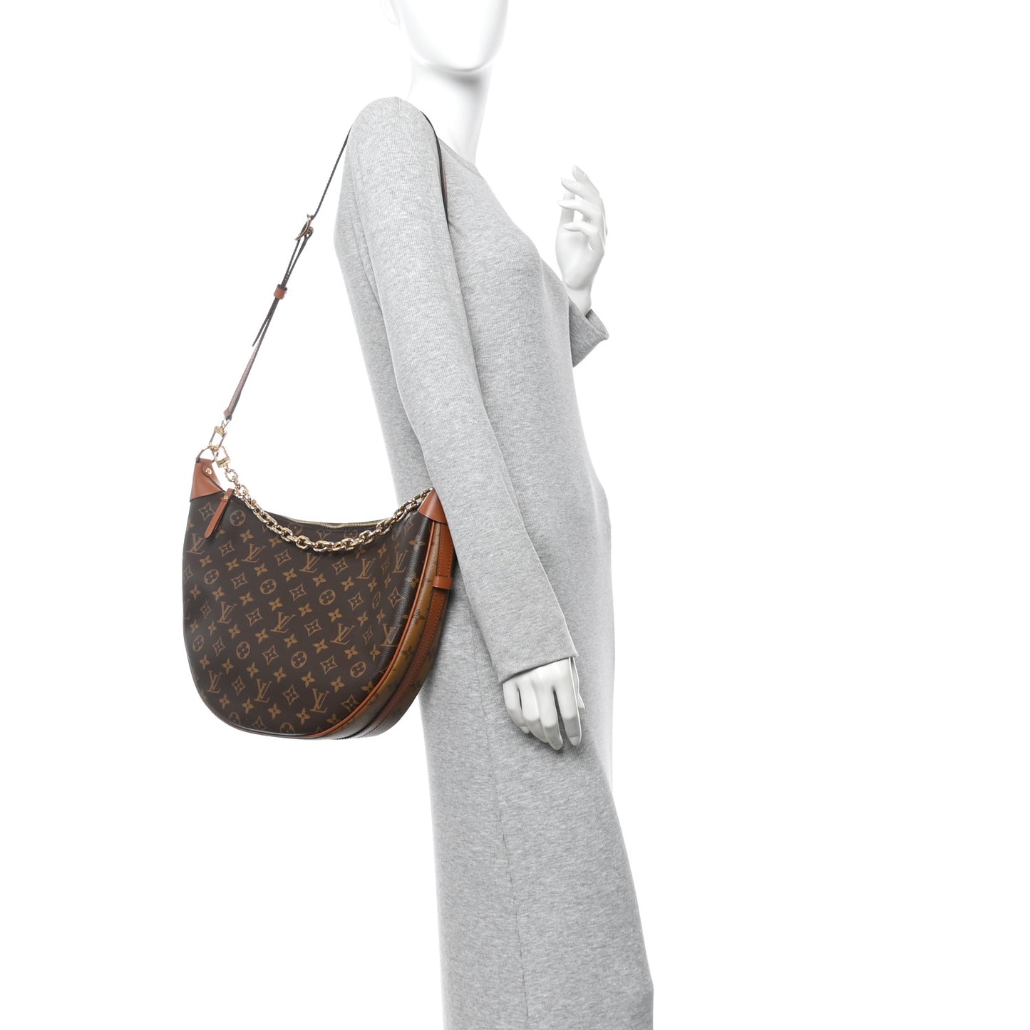 Reverse Monogram Loop Hobo