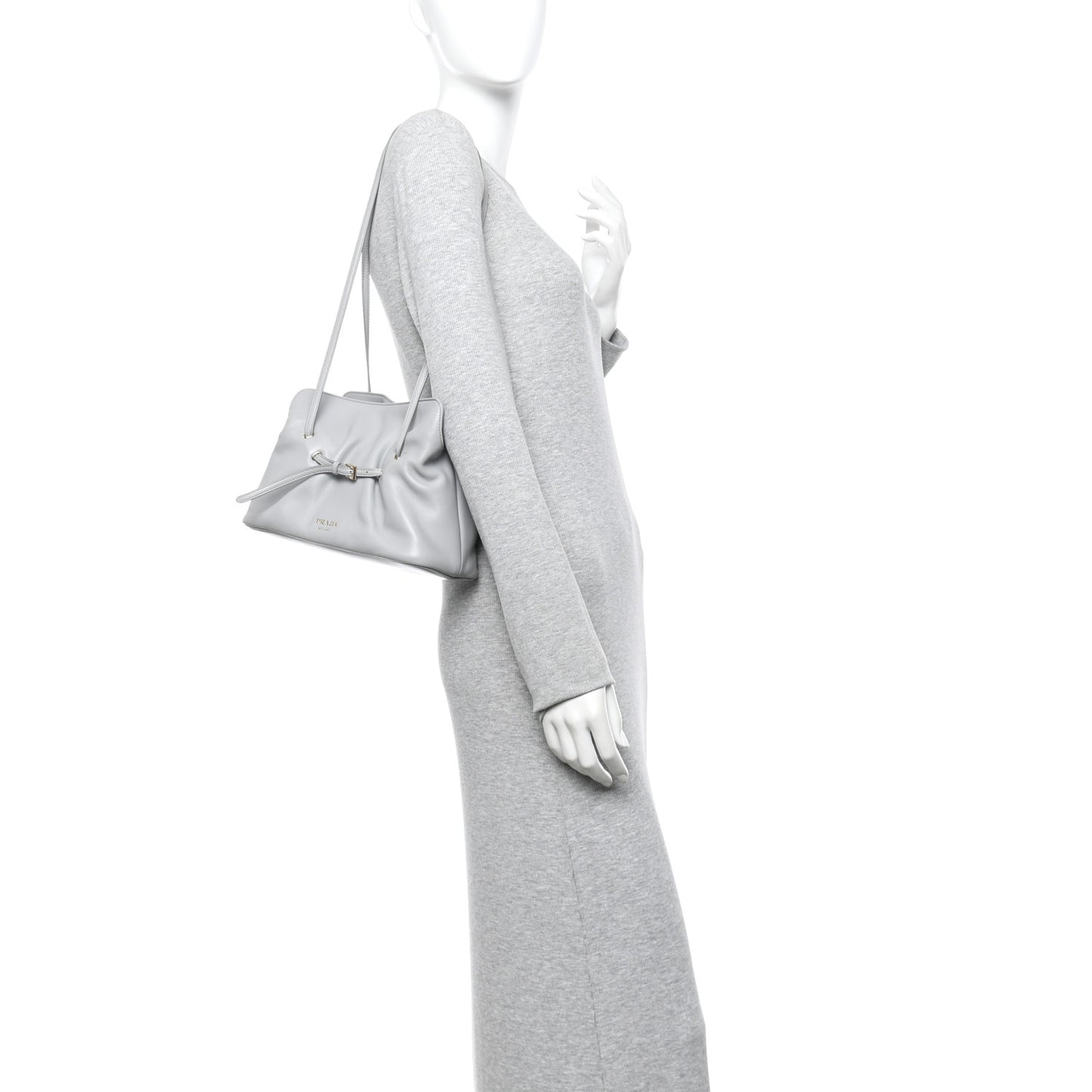 Nappa Small Dada Shoulder Bag Granite Gray