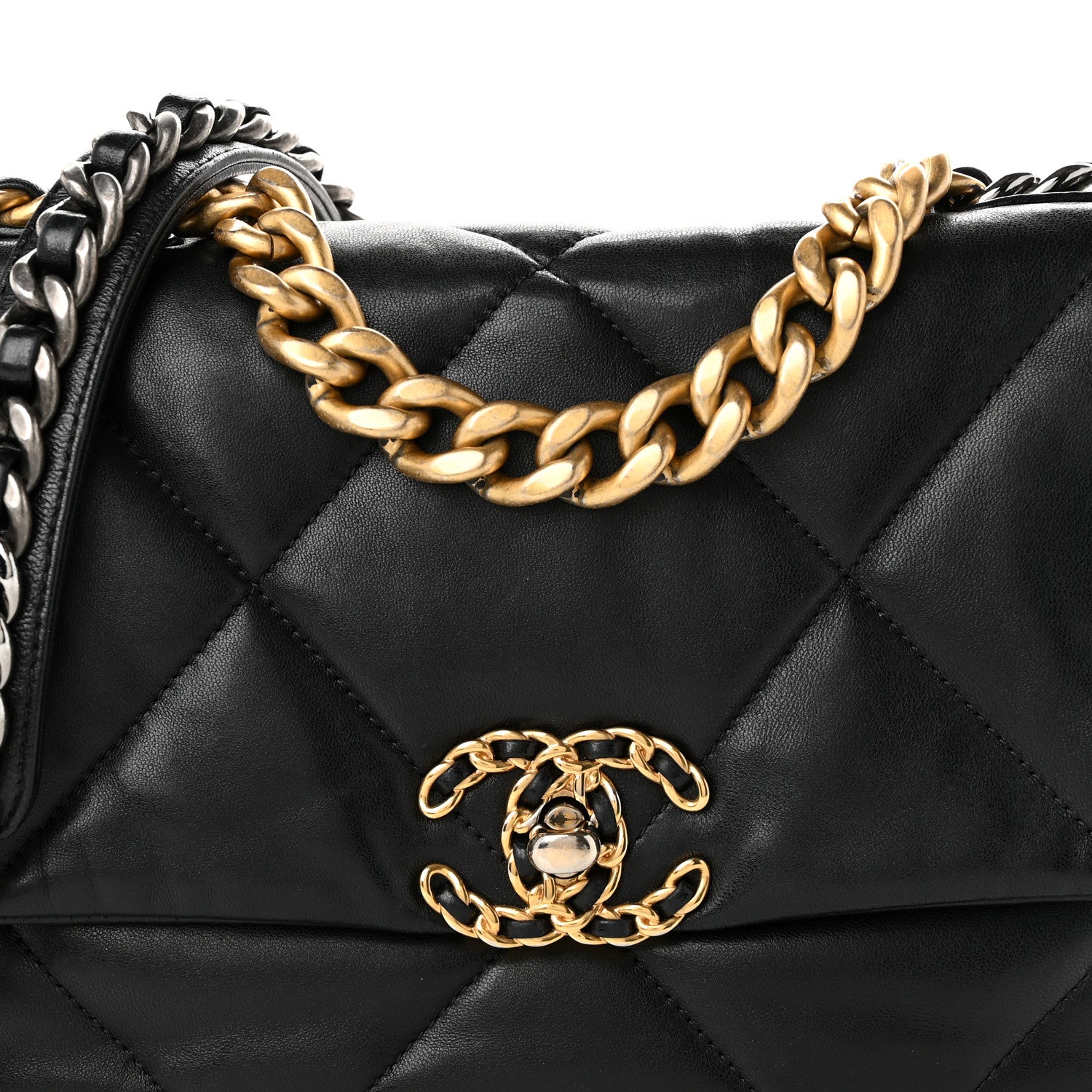 Chanel Lambskin Quilted Medium Chanel 19 Flap Black 7 of 10