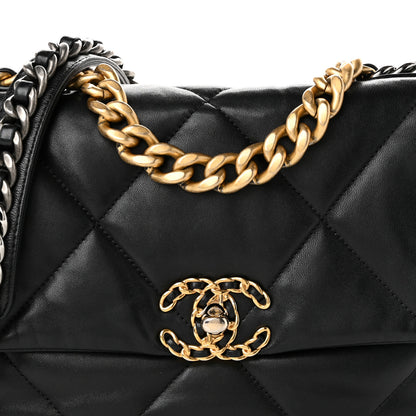 Chanel Lambskin Quilted Medium Chanel 19 Flap Black 7 of 10