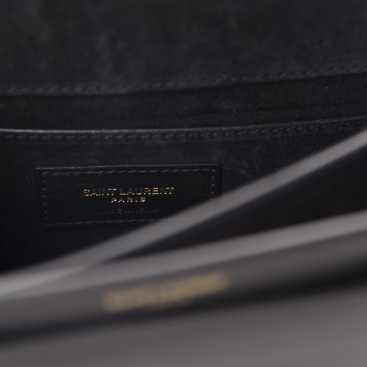 Saint Laurent Grained Calfskin Rock Star Patchwork Medium Monogram Sunset Black 9 of 12