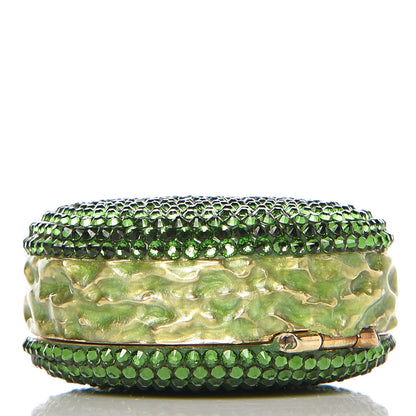 Judith Leiber Crystal French Macarons Minaudiere Pill Box Fern Green 4 of 7