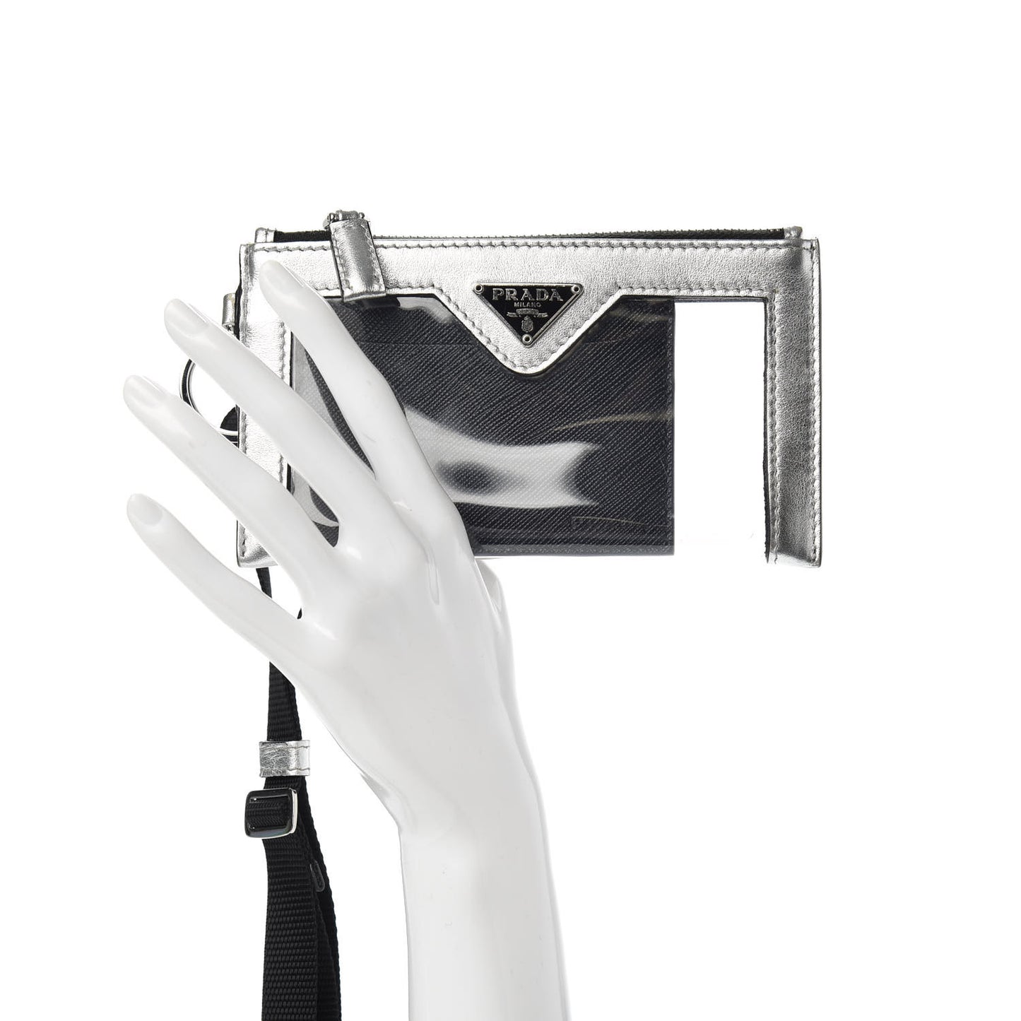 Vernice Plexiglass Card Holder Argento
