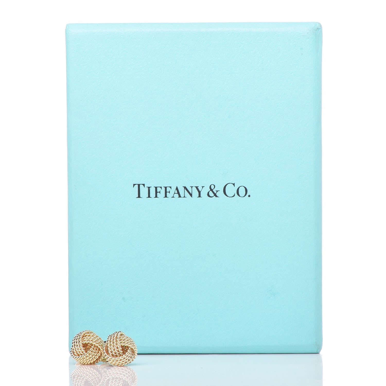 Tiffany 18K Yellow Gold Twist Knot Earrings 7 of 7