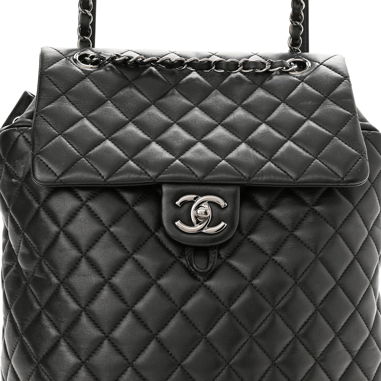 Chanel Lambskin Quilted Large Urban Spirit Backpack Black 8 of 10