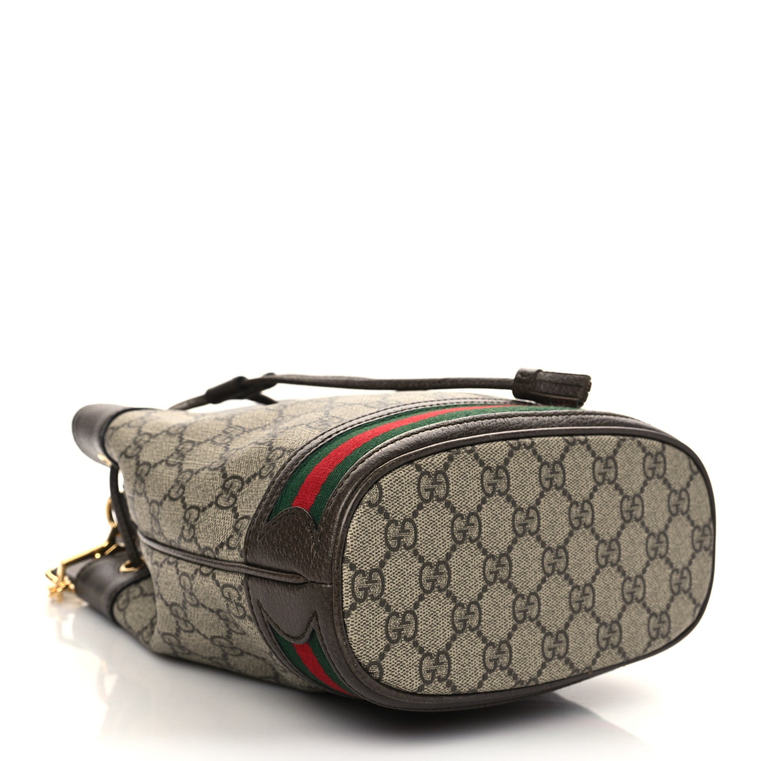Gucci GG Supreme Monogram Web Small Ophidia Bucket Bag Brown 4 of 7