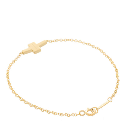 Tiffany 18K Yellow Gold T Single Chain Bracelet 2 of 4