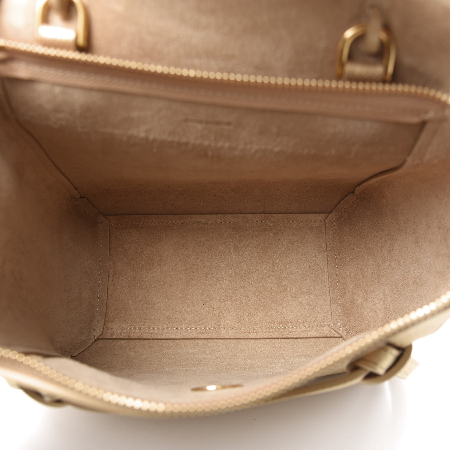 Celine Laminated Calfskin Nano Belt Bag Gold 6 of 11