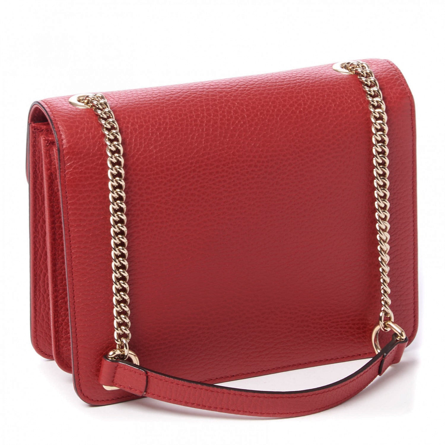 Gucci Dollar Calfskin Small Interlocking G Shoulder Bag Red 2 of 8