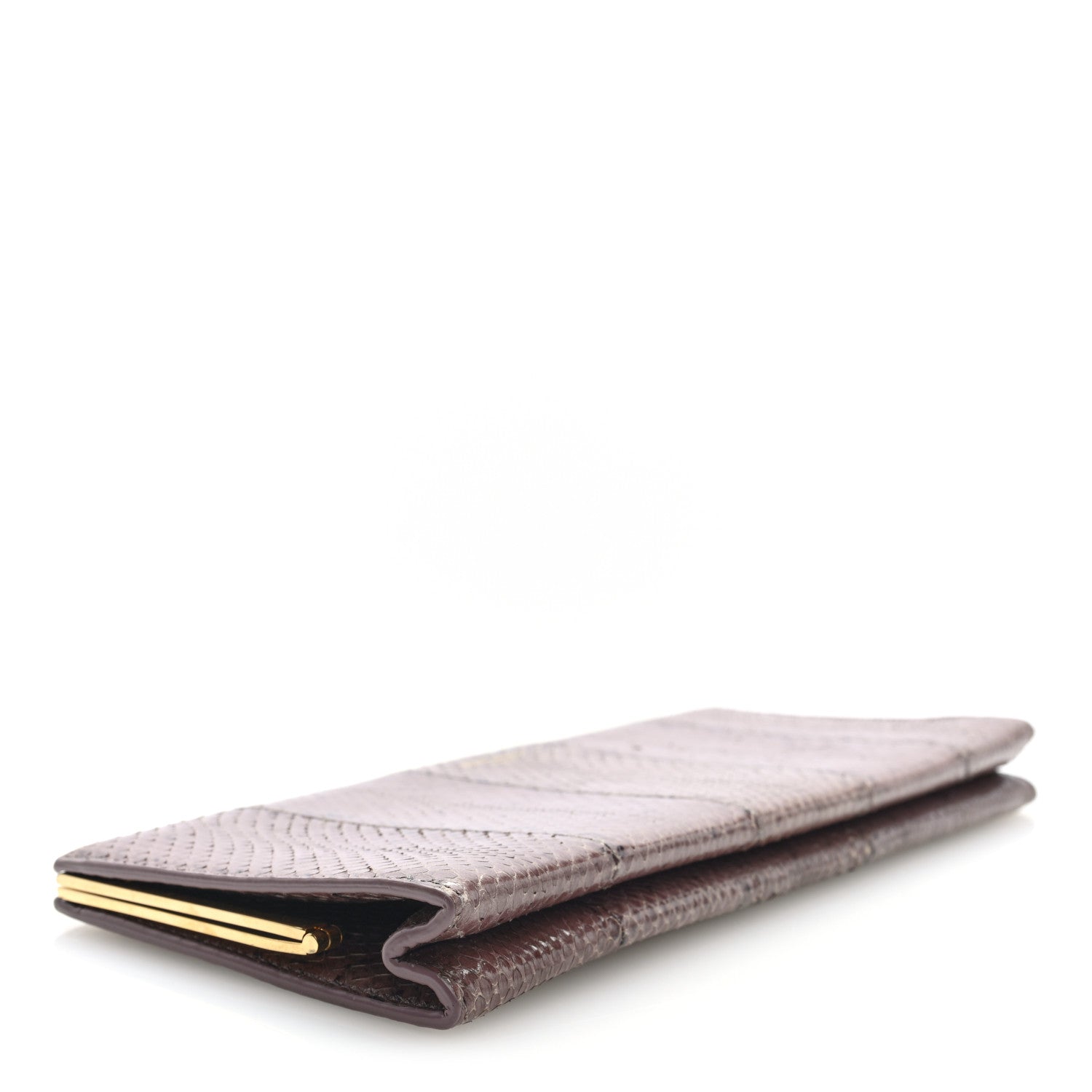 Saint Laurent Lacquer Ayers Midnight Clutch  Rose Brown 4 of 9