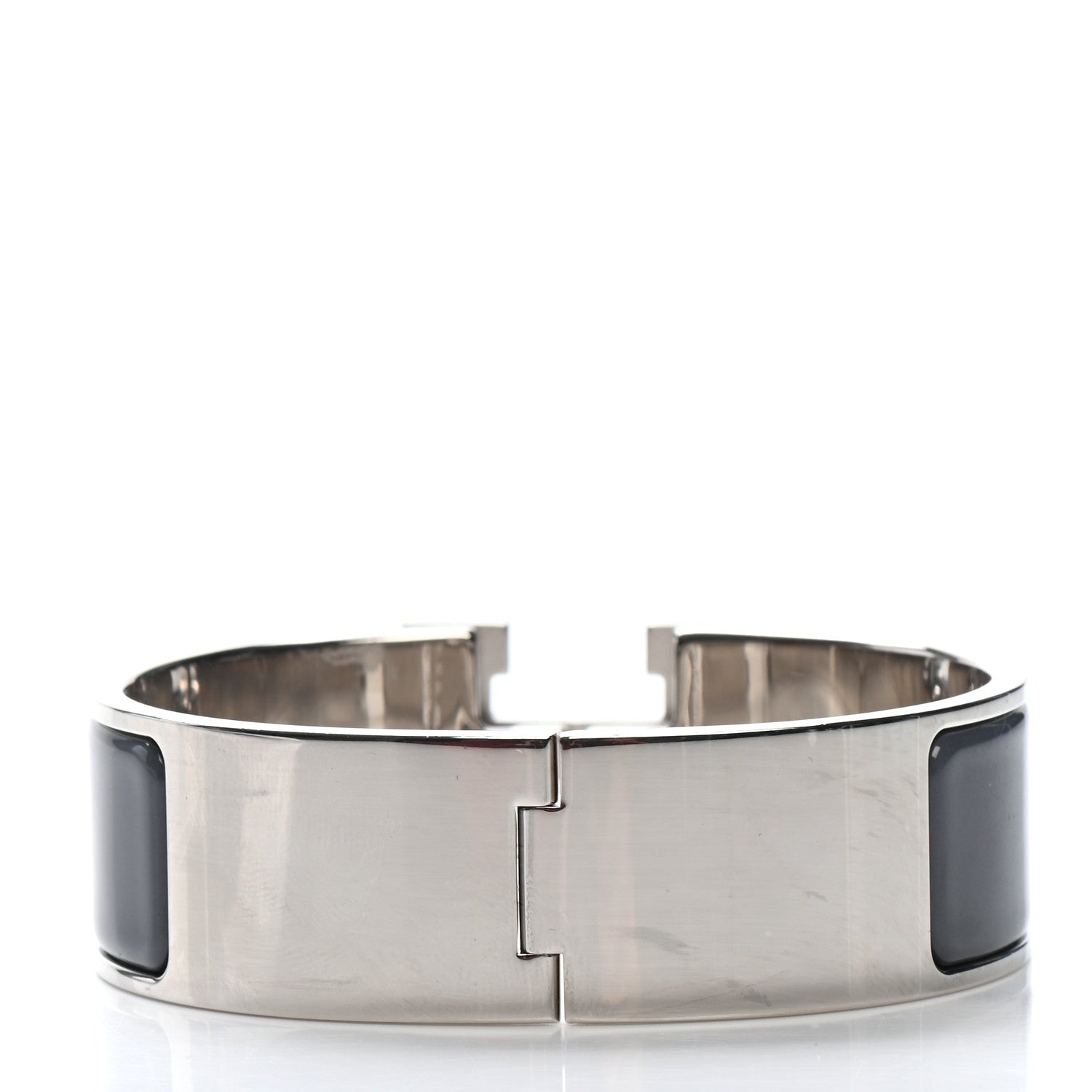 Hermes Enamel Wide Clic Clac H Bracelet GM Ardoise 3 of 4
