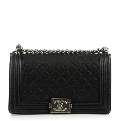 Chanel Caviar Quilted Medium Boy Flap Black 1 of 8