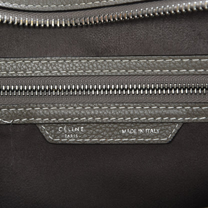 Celine Drummed Calfskin Mini Luggage Souris 6 of 10